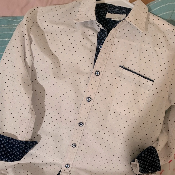 Youth button up collared dressy shirt/size small/8 - Picture 1 of 7